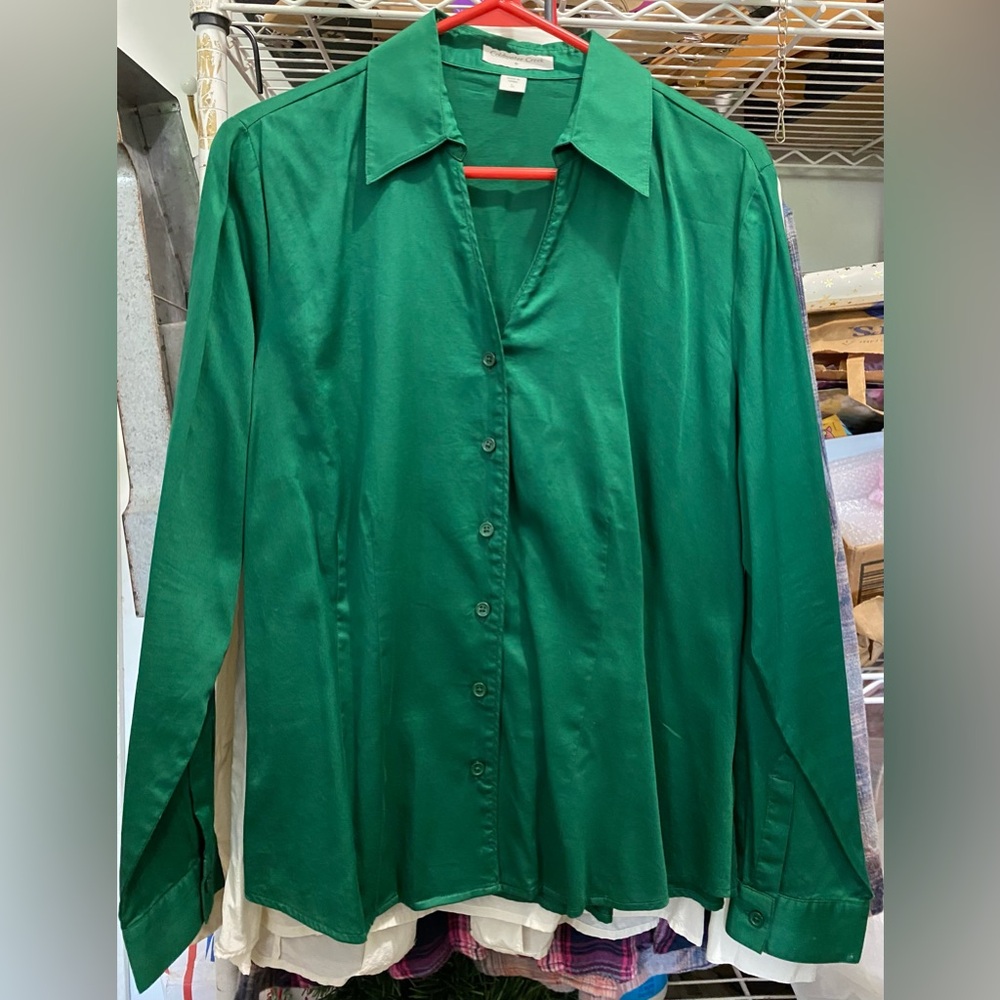 Coldwater Creek Green Blouse